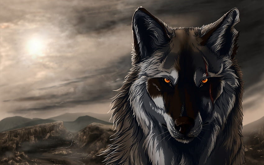 Black Wolf 3D Animation Exclusivo 2681 [] para tu, móvil y tableta. Explora el dibujo de animales. Pintura , Arte para , Arte fondo de pantalla