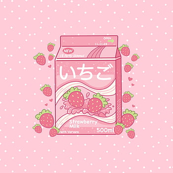 Strawberry Cow, pink cow strawberry milk kawaii HD phone wallpaper | Pxfuel