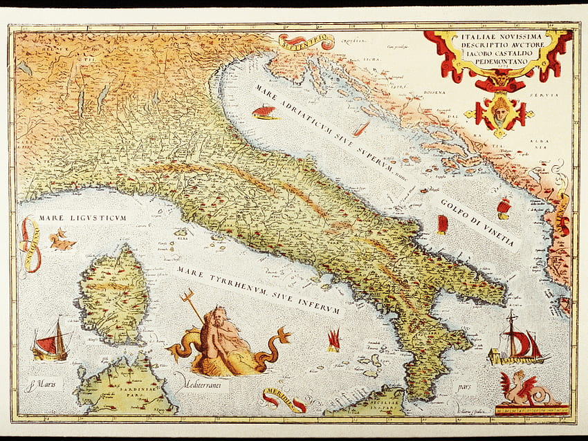 Antique Map of Italy 1573 – The Long Goodbye HD wallpaper