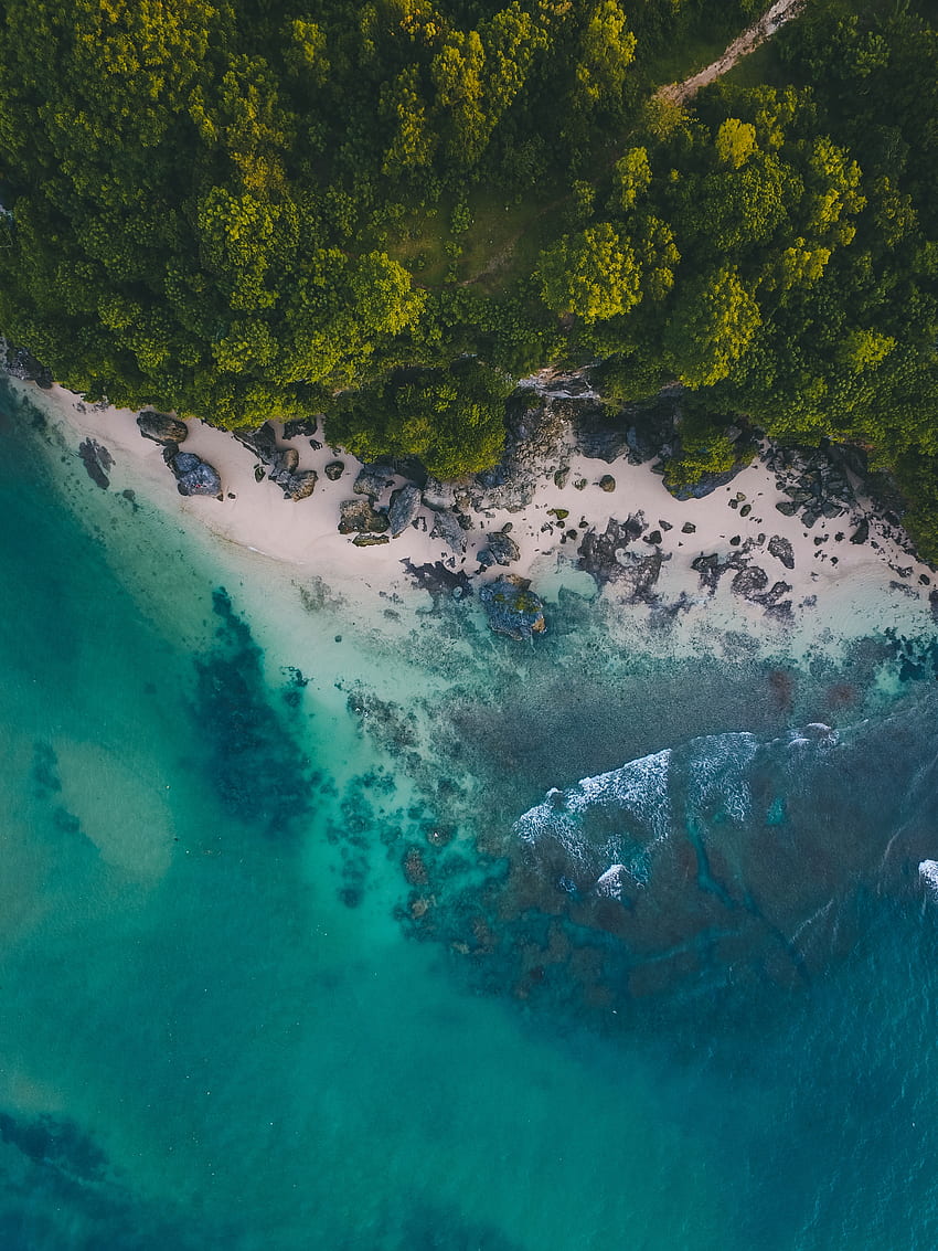 Pantai, Alam, Batu, Pasir, Lautan, Tropis wallpaper ponsel HD