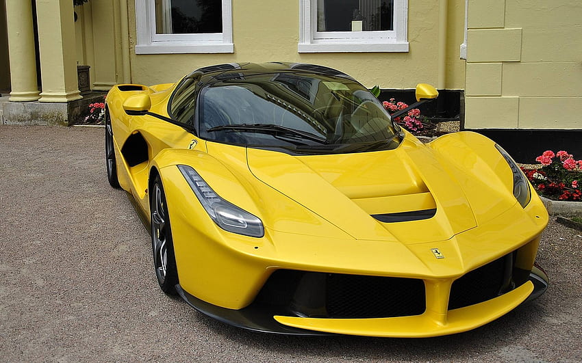 żółte Ferrari, zabawa, żółty, samochód, fajny, Ferrari Tapeta HD