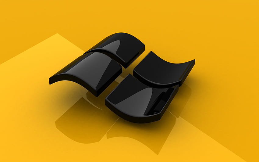 logotipo negro de Windows fondo de pantalla