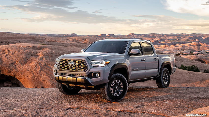 Toyota Tacoma TRD Off Road (Color: Cement) Front Three HD wallpaper