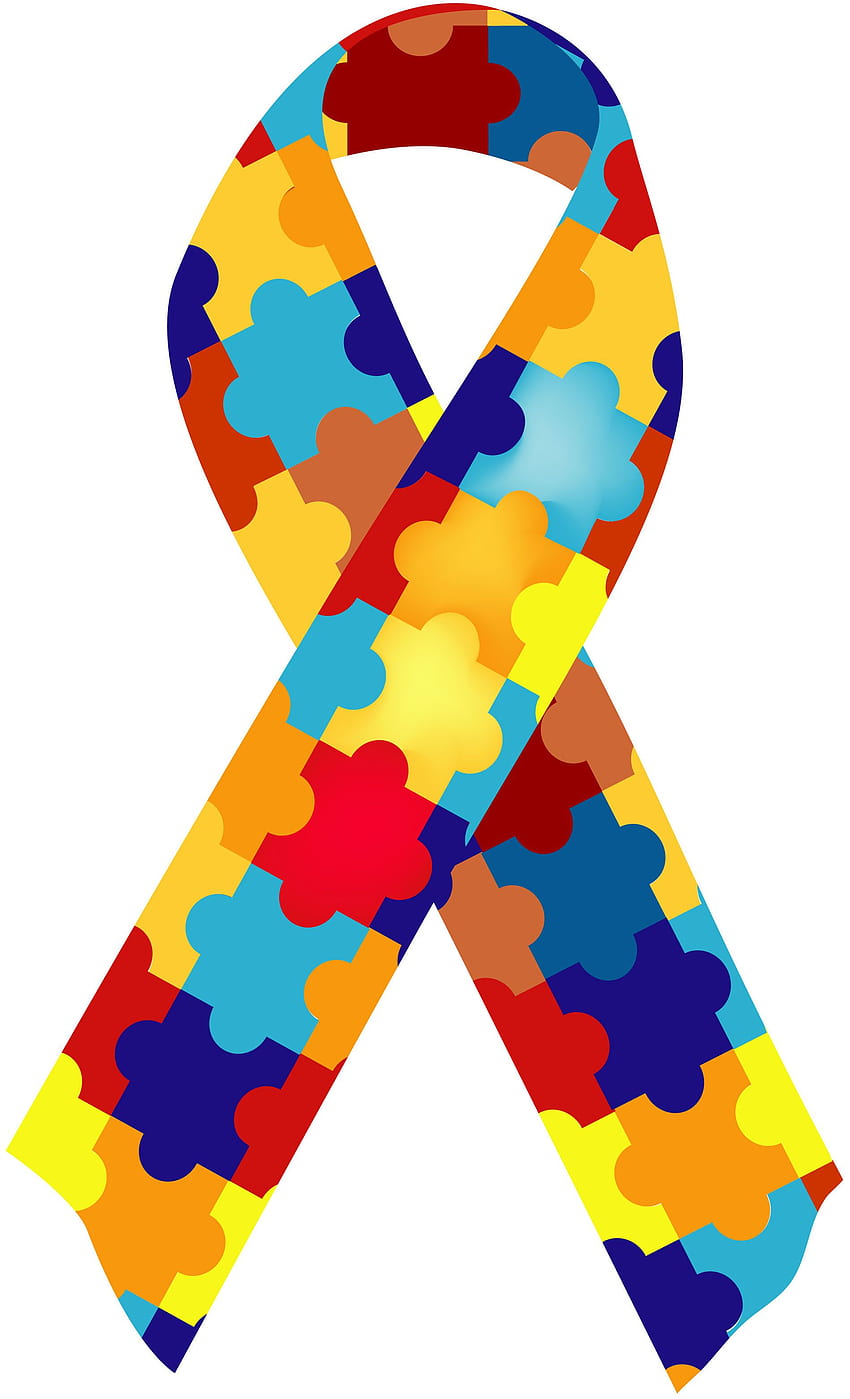 Página para colorear de la cinta de la conciencia del autismo fondo de pantalla del teléfono