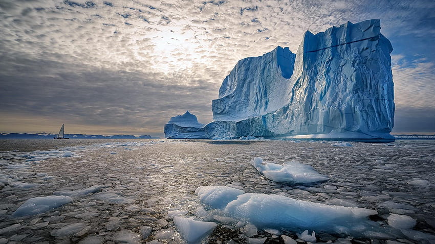 그린란드의 빙산. 스튜디오 10 HD 월페이퍼