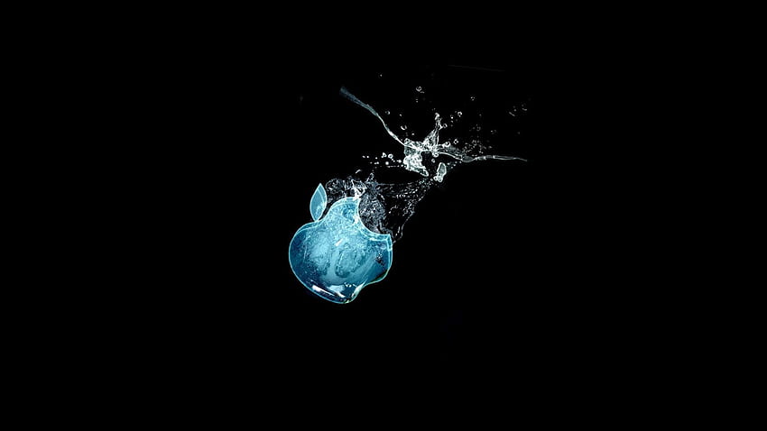 3D-Apfelsymbol im Wasserthema [] für Ihr Handy, Handy und Tablet. Entdecken Sie Apfelwasser. Für Mac, Apple für iPhone, Apple-Logo HD-Hintergrundbild