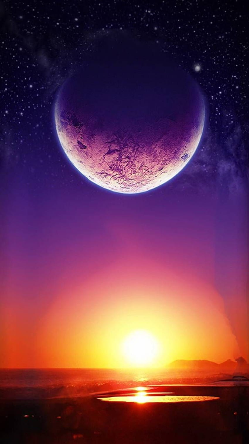 달과 태양 by ShinchanX8 - c2 с HD 전화 배경 화면