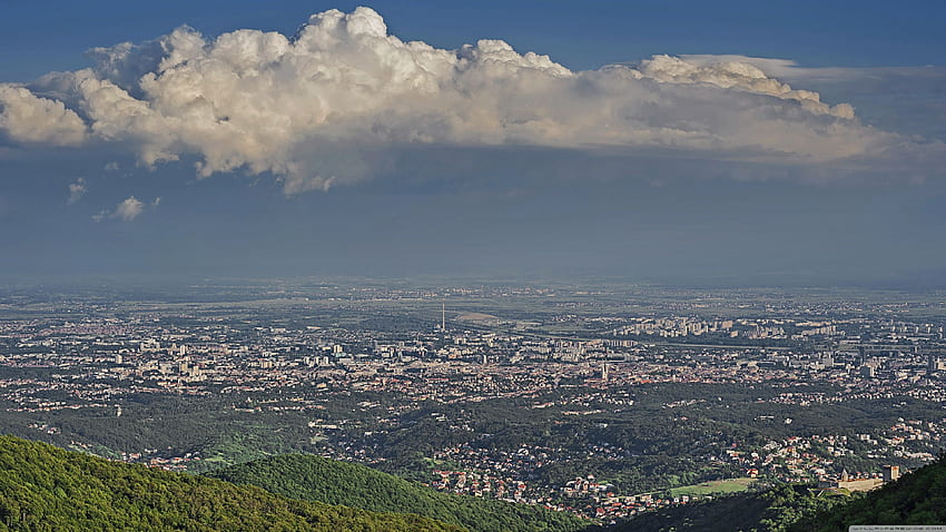 Panorama of Zagreb, Croatia Ultra Background HD wallpaper