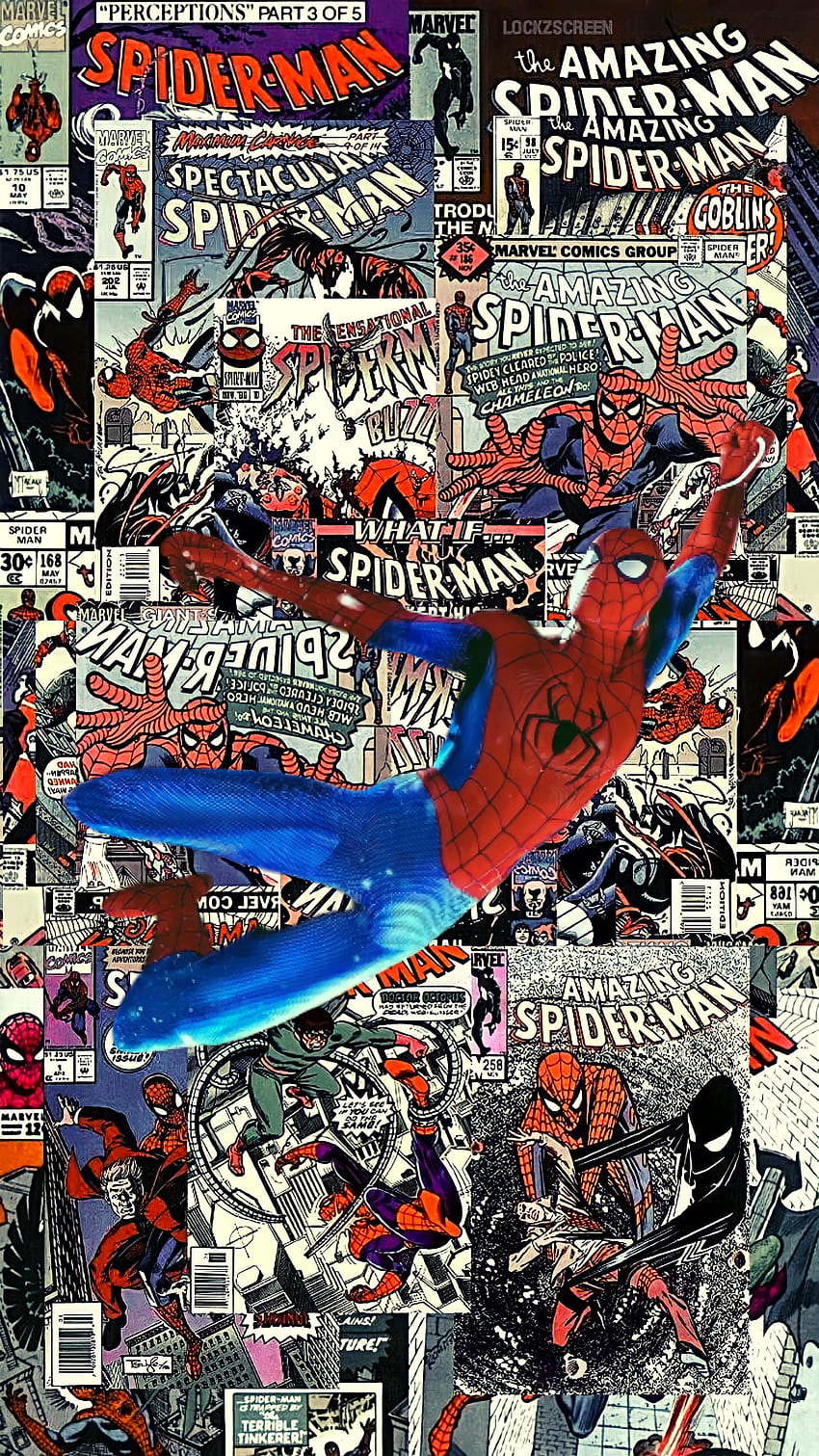 Spider-Man No Way Home, Merah, Seni, Biru, Spiderman, Komik wallpaper ponsel HD