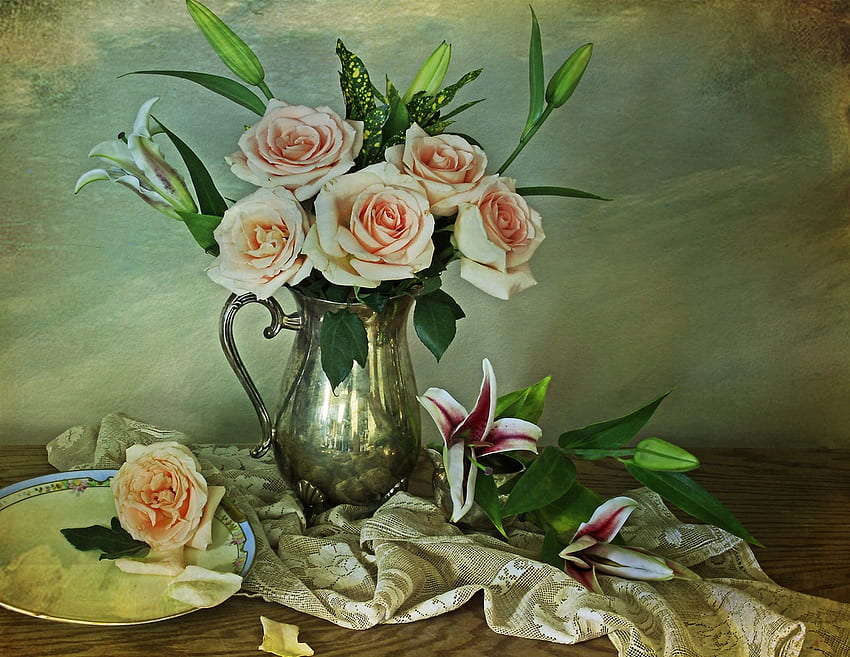 Lovely roses, still life, delicate, flowers, roses HD wallpaper | Pxfuel