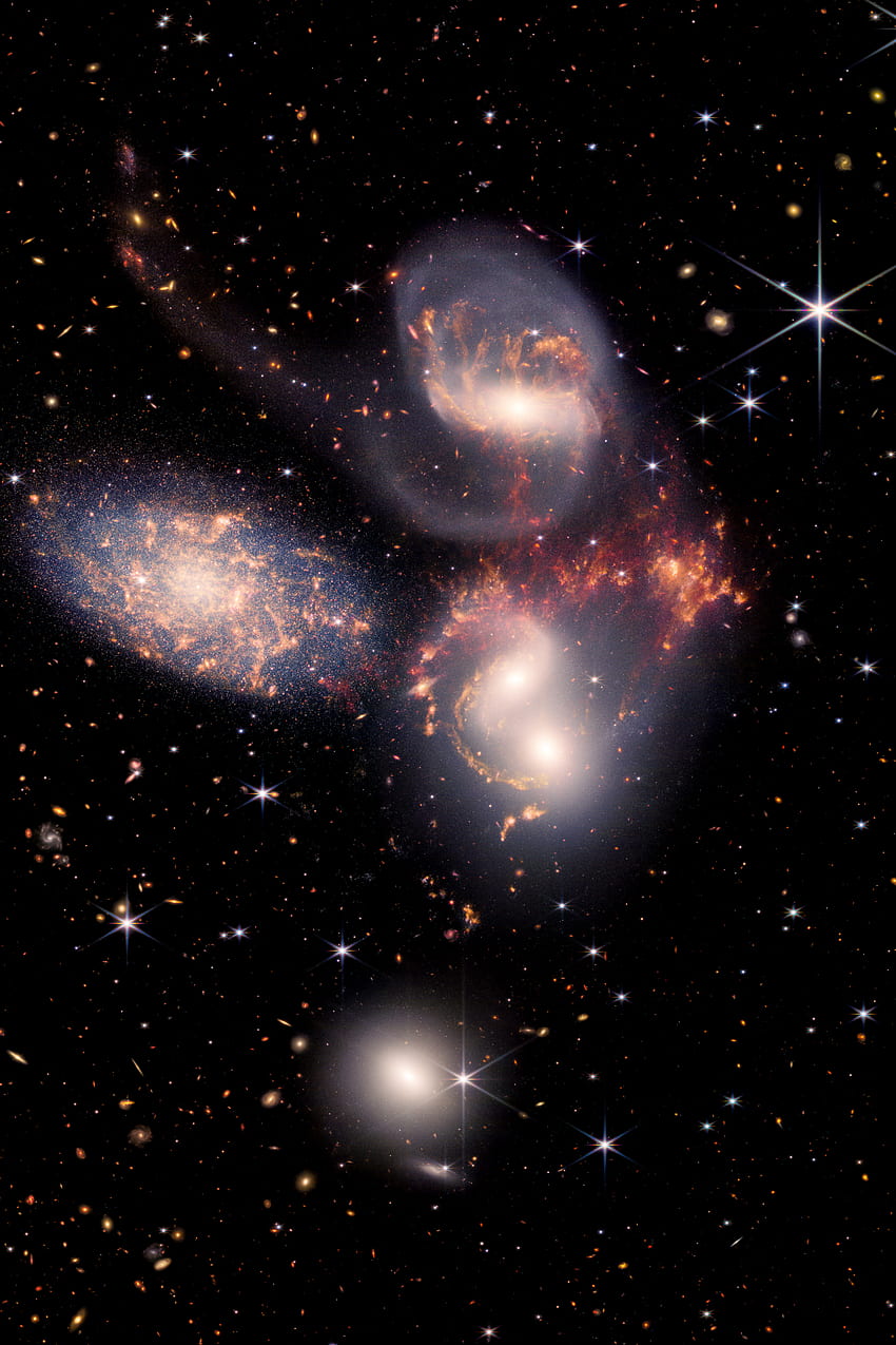 Telescopio James Webb, Espacio, Galaxia, Galaxias, NASA, Estrellas, Universo, Cosmos fondo de pantalla del teléfono