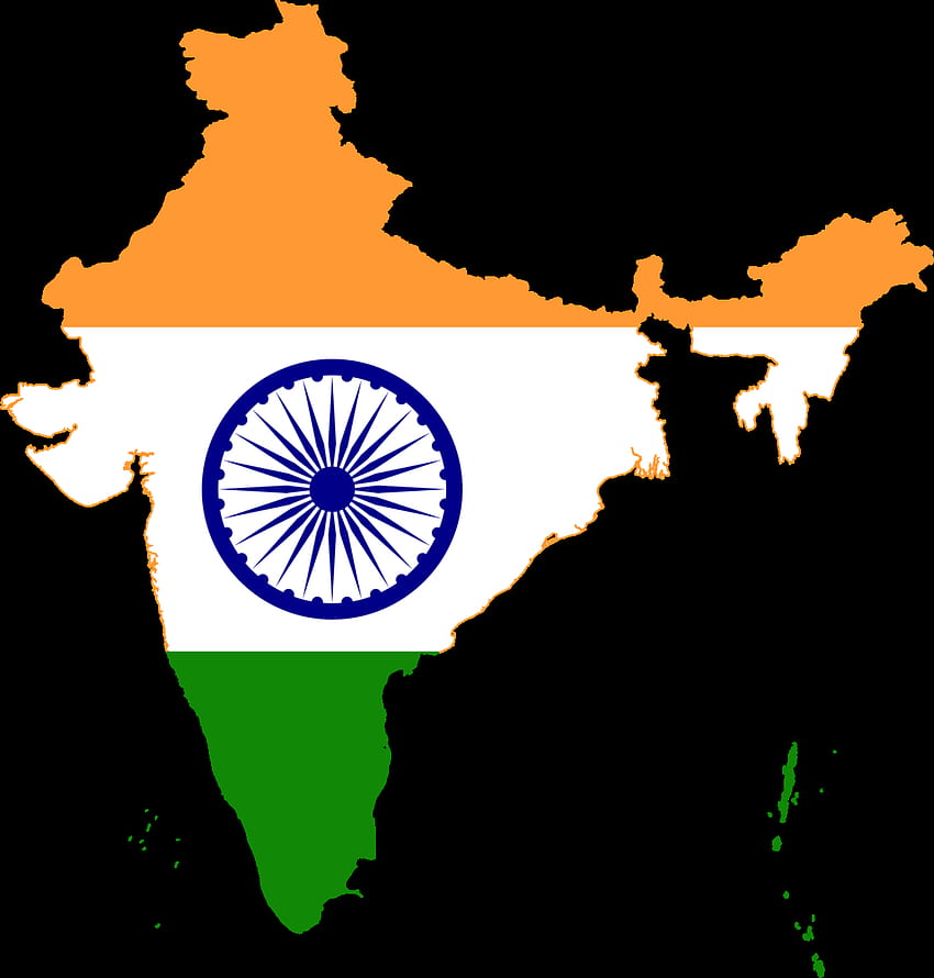 Desh Bhakti フル - インドの旗地図 HD電話の壁紙