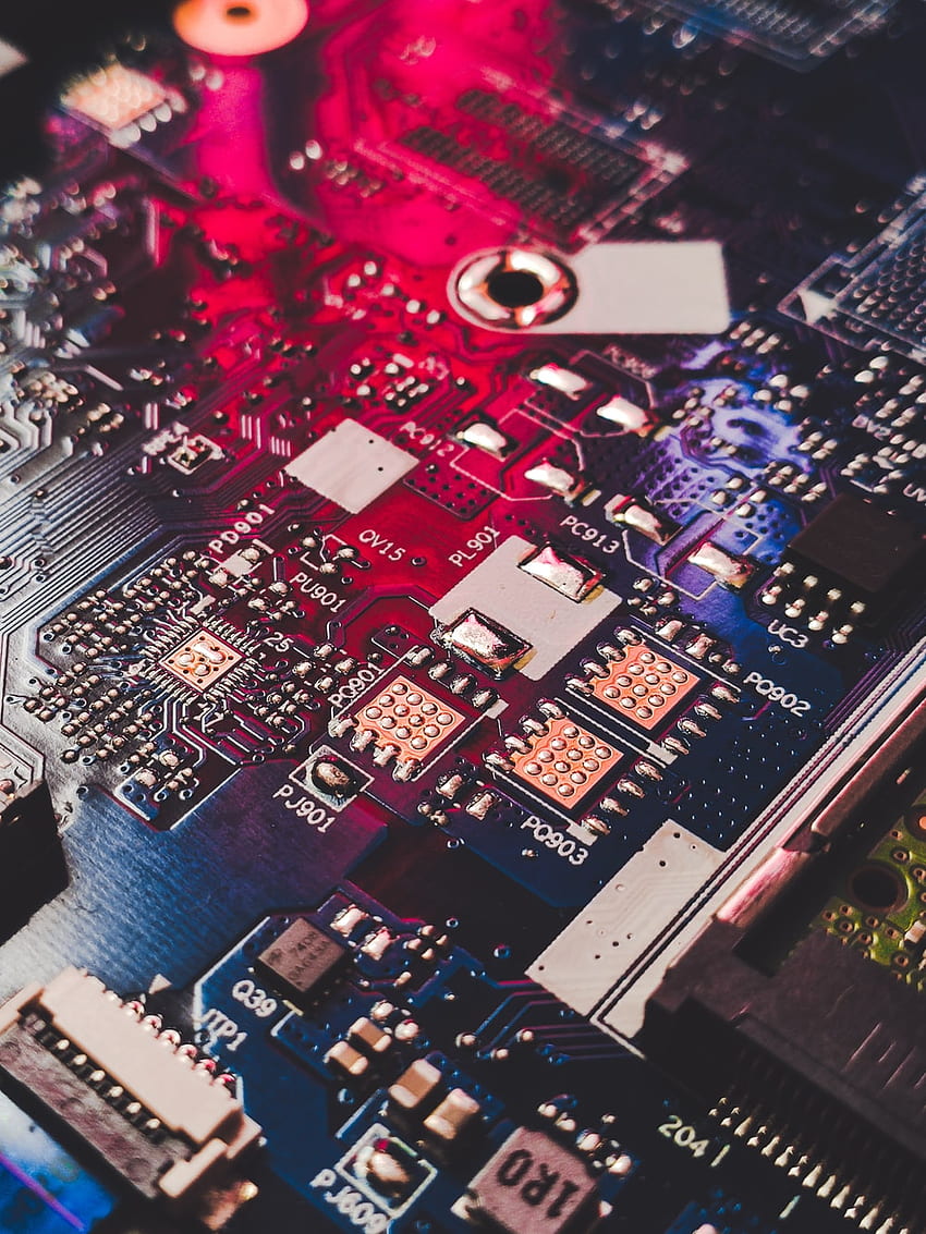 blue circuit board – Technology, Electronic Board HD phone wallpaper
