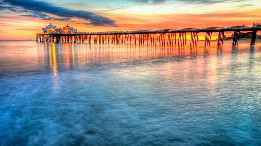 Los Angeles Beach Sunset - at, 베니스 비치 HD 월페이퍼