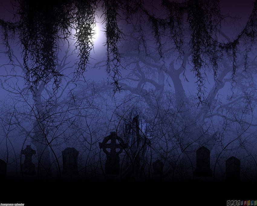 Cemitérios Palhaços de luxo Fantasmas Idéias assustadoras para cemitérios - Esquerda do Hudson, Cemitério escuro papel de parede HD