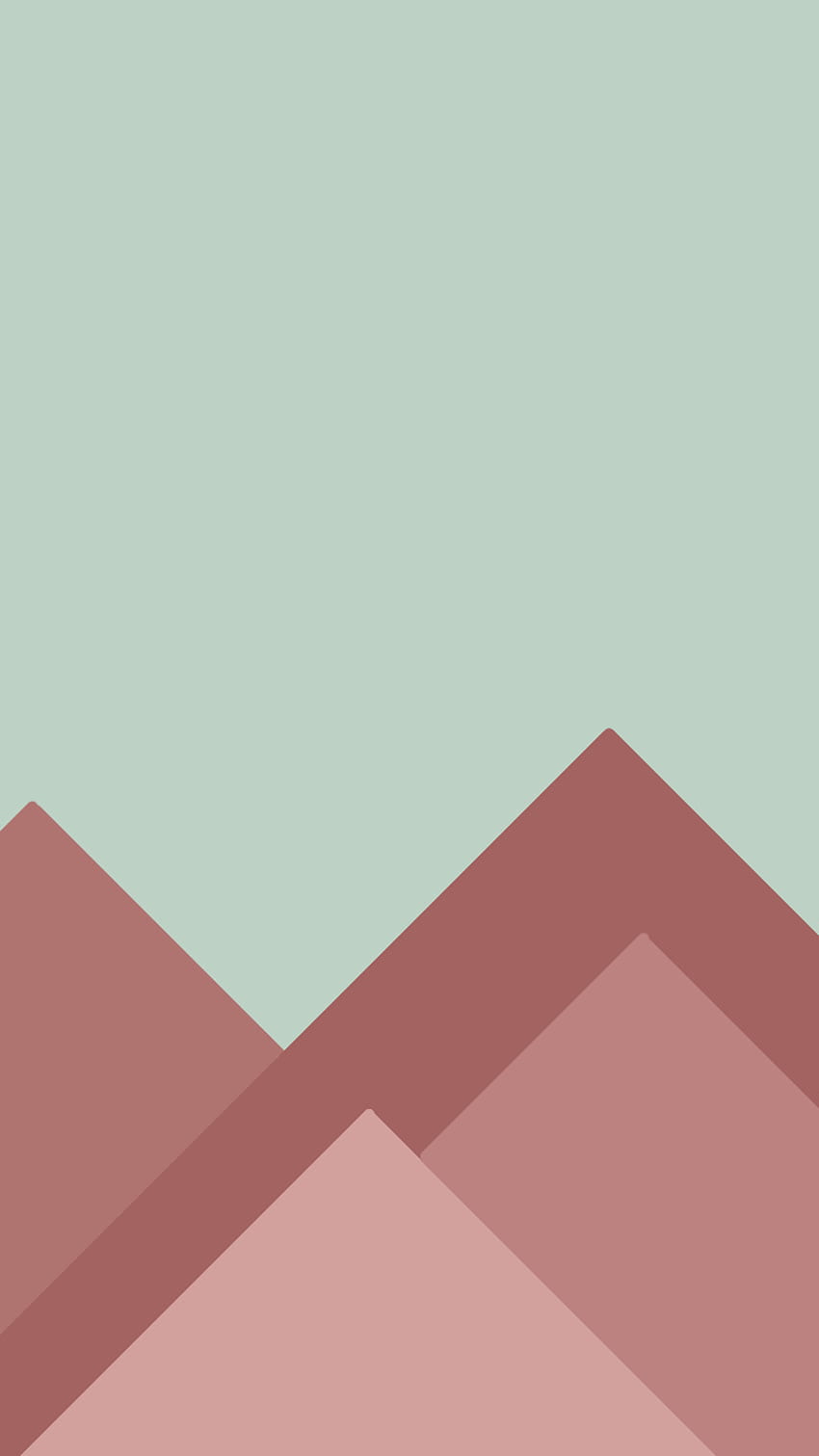Earthy Mountains, Earth, Brown, Mint, Pastel, Green HD phone wallpaper