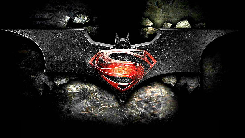 superman vs batman logo HD wallpaper