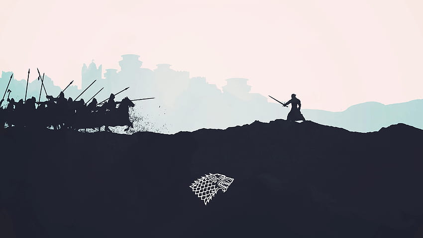 Schlacht der Bastarde, Game of Thrones, Jon Snow, Minimal HD-Hintergrundbild