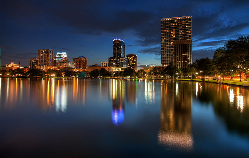 Florida USA Orlando Coast night time HD wallpaper