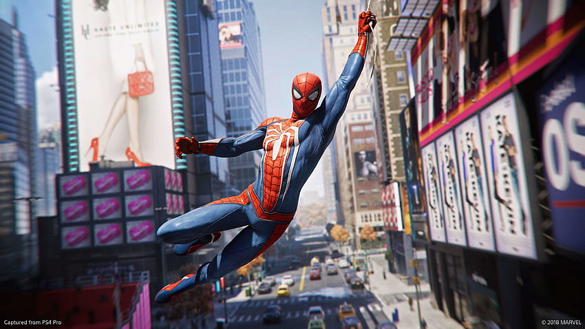 Spider-man Ps4, videojuego, colgante, 2018 fondo de pantalla