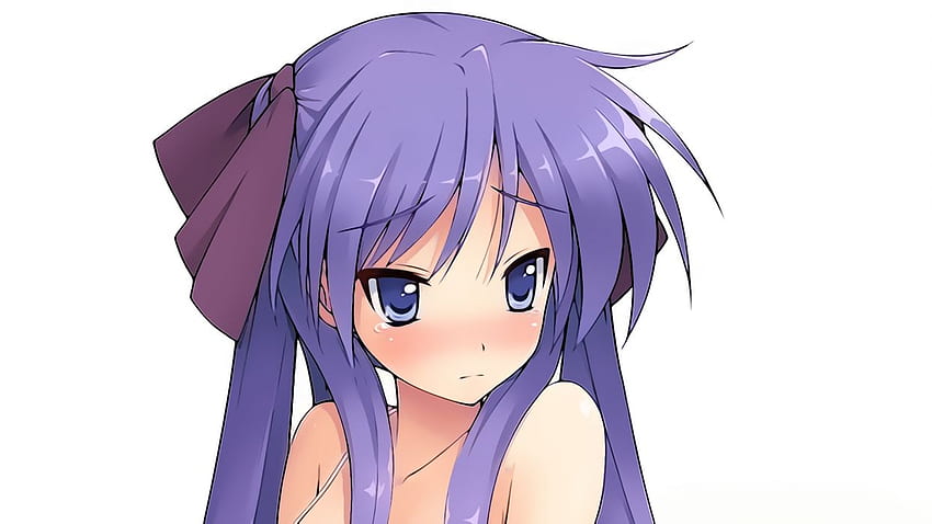 Blush fermer cygnus hiiragi kagami cheveux longs bonne étoile yeux violets Fond d'écran HD