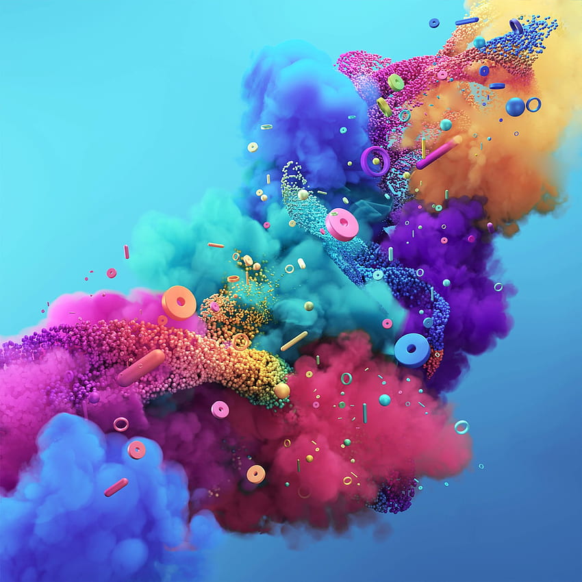 iPad - arco iris de color de arte digital fondo de pantalla del teléfono