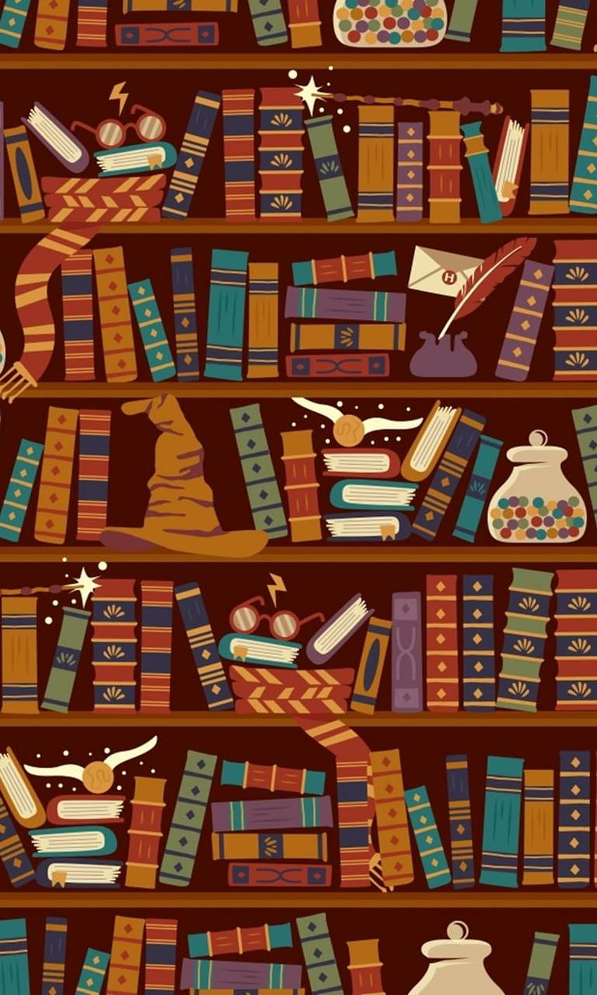 harry potter, Harry Potter Library HD phone wallpaper