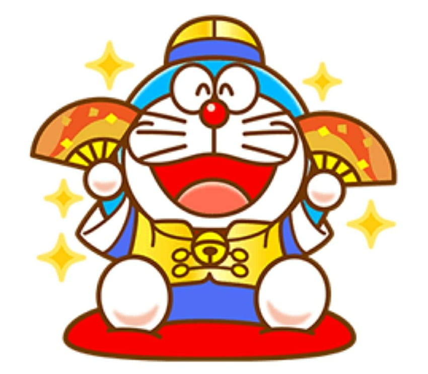 Doraemon Lunar New Year / Linienaufkleber. ステッカー, キャラクター, ドラミ, Gelber Doraemon HD-Hintergrundbild