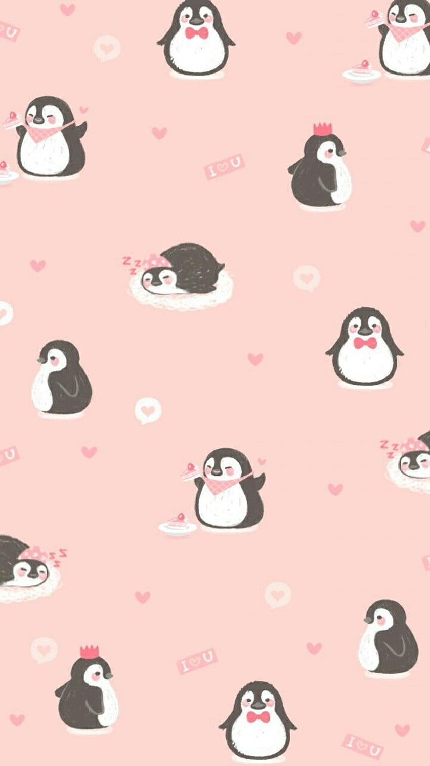 Kertas dinding pinguin. iphone imut, Telepon, Penguin Natal Kawaii wallpaper ponsel HD
