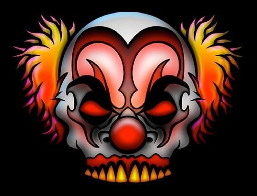 Coulophobia Anyone?, artwork, evil, abstract, clown HD wallpaper