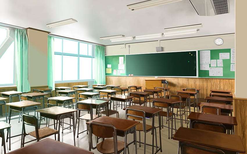 Blender Anime Style Classroom Background Environment | forum.iktva.sa