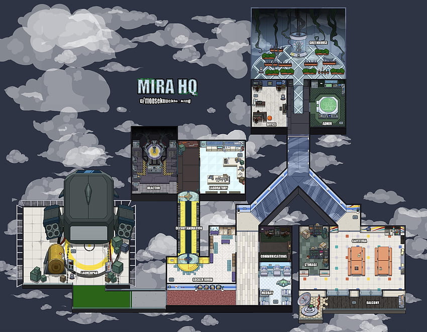 MIRA HQ 35 Screenshot Map + high res background (swipe right for 2) : AmongUs HD wallpaper