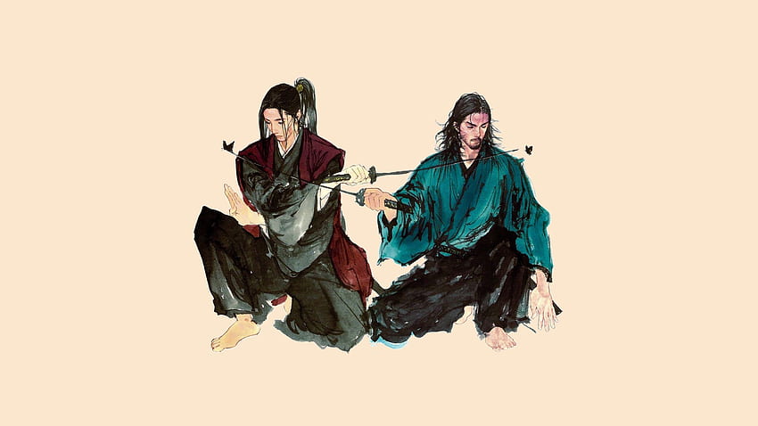Samurai Miyamoto Musashi Sasaki Kojirou , Anime fondo de pantalla