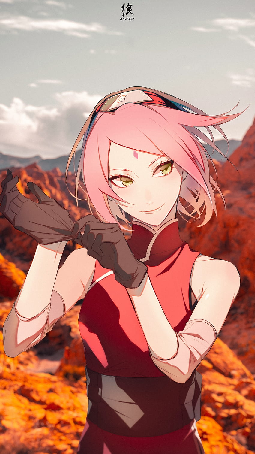 Sakura Haruno, anime x reality, naruto, anime aesthetic, anime , anime, naruto shippuden HD phone wallpaper