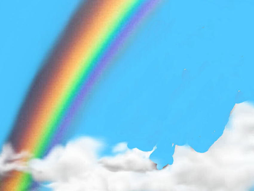 レインボーゴー。 jpg、色の雲、空、虹 高画質の壁紙