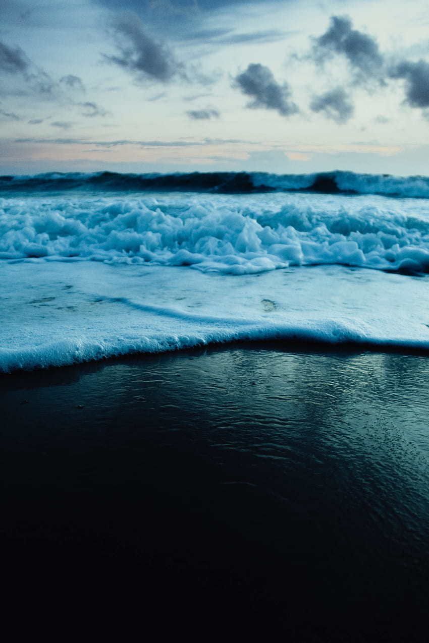 Weißer Schaum, Wellen, Strand HD-Handy-Hintergrundbild