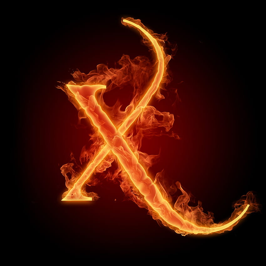 The letter X - The Alphabet, Fire Letters HD phone wallpaper