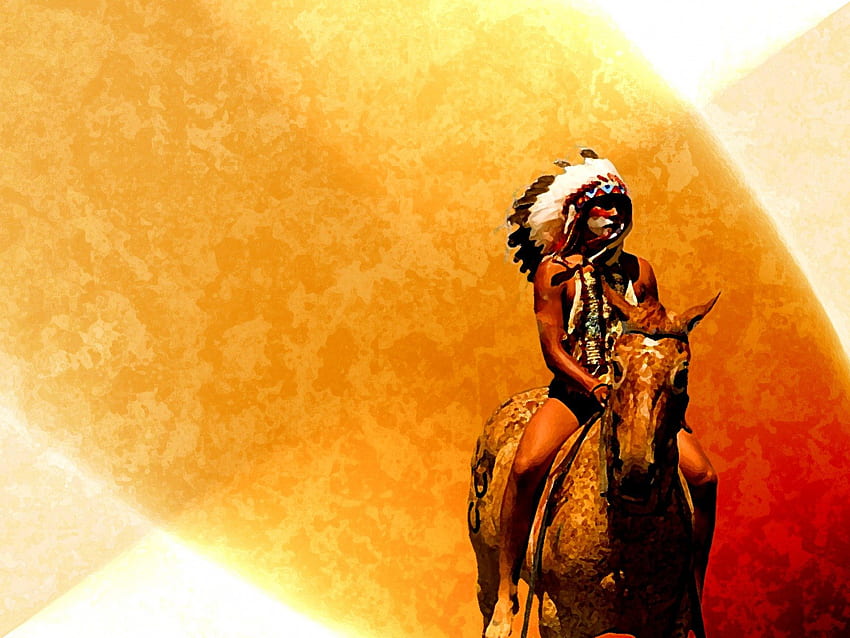 arapaho Chief, chief, native american, arapaho, art HD wallpaper