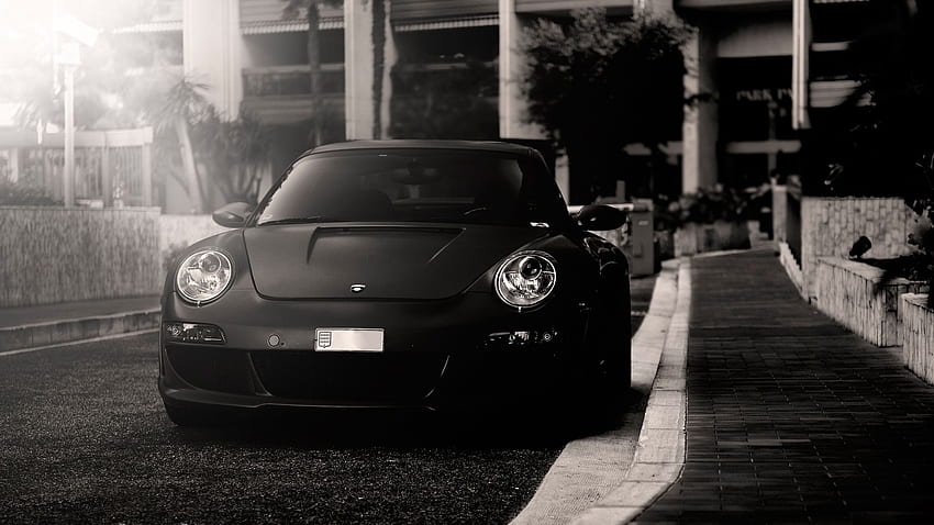 Porsche Voitures Noires Fond d'écran HD