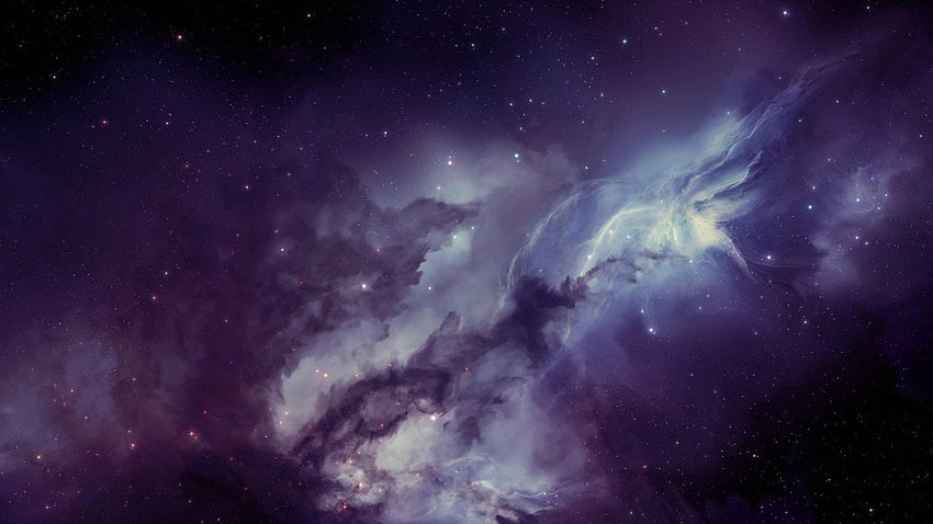 紫の色、星雲爆発で超新星宇宙銀河星雲星 高画質の壁紙
