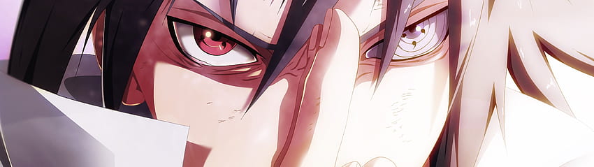 Sasuke Uchiha Sharingan Rinnegan, 3840X1080 Naruto fondo de pantalla