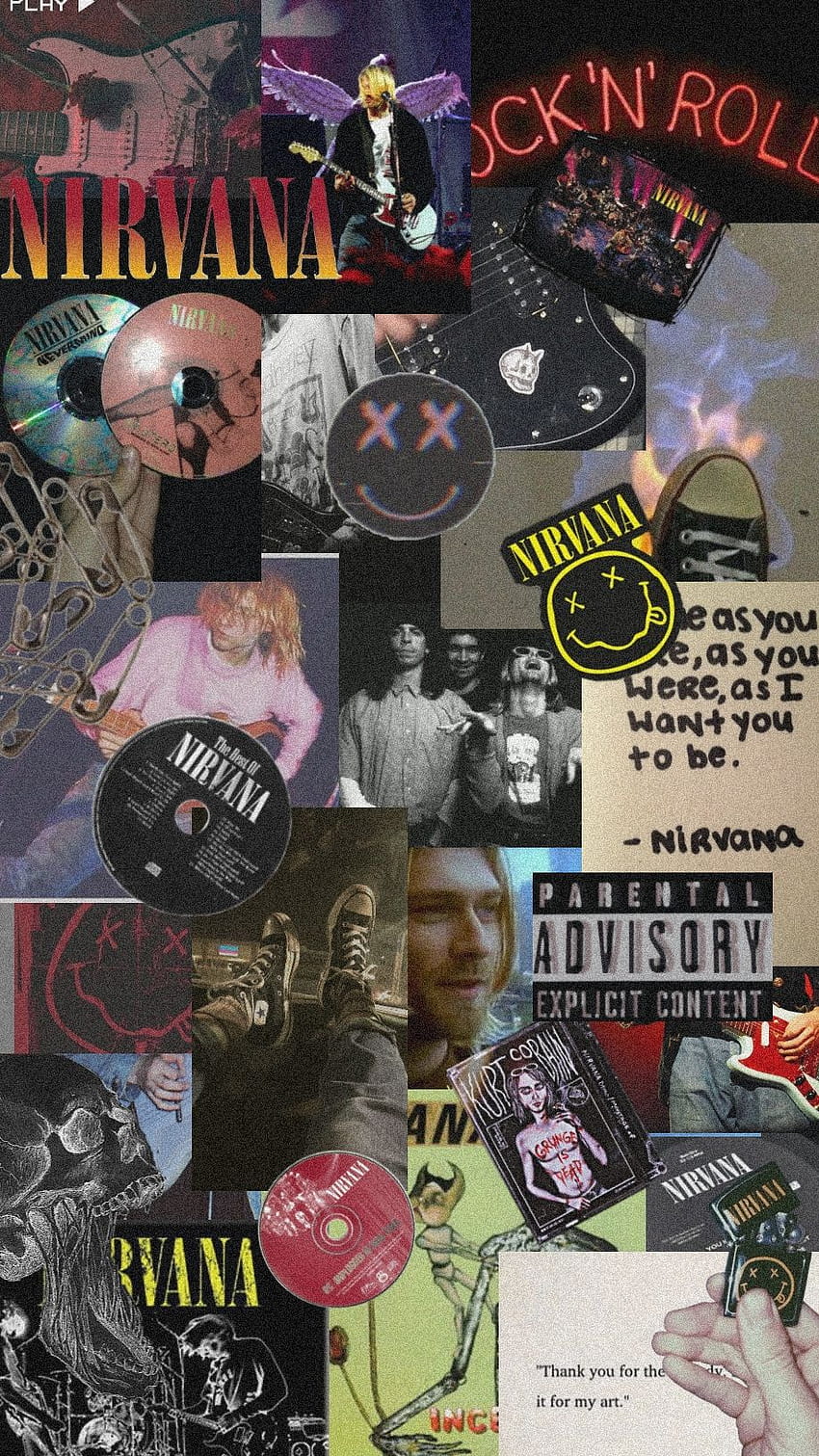 Kurt Cobain, Nirvana Estetyka Tapeta na telefon HD