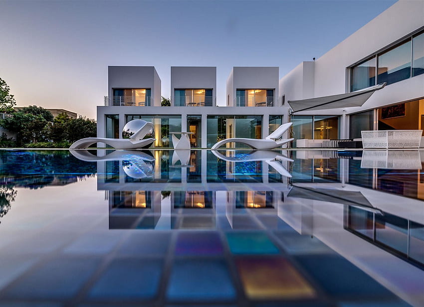 House Data Src Moderni palazzi di lusso con piscine Teahub.io Sfondo HD