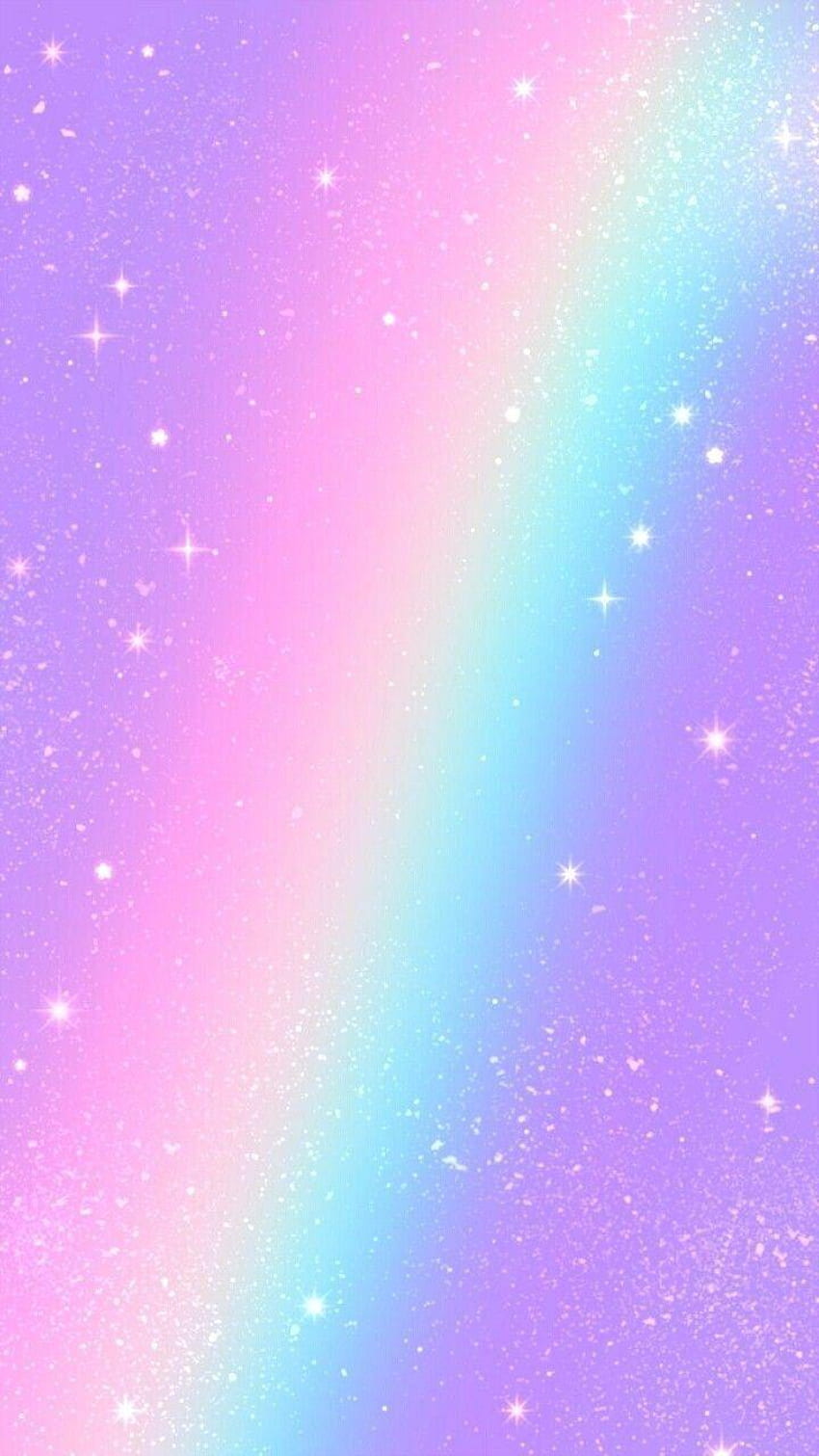 Arcoiris pastel kawaii, arcoiris femenino fondo de pantalla del teléfono