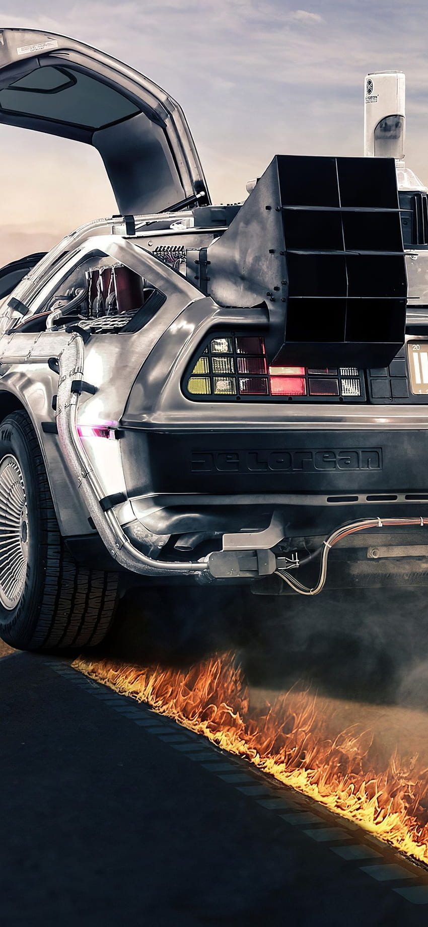 Delorean Back To The Future iPhone XS, iPhone 10 HD phone wallpaper