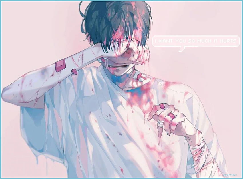 Sad Anime Boy Aesthetic - Sad Boy Blood , Aesthetic Anime Guy HD wallpaper