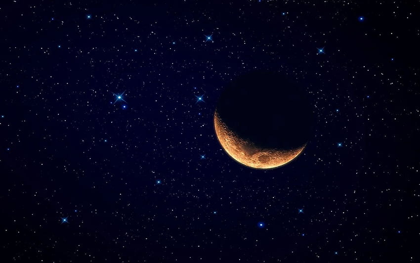 Red Moon Starry Sky . Red Moon Starry Sky stock, Moon Night Sky HD wallpaper