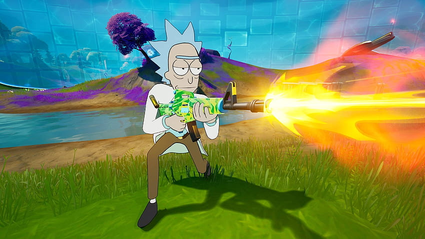 Rick Sanchez in Fortnite Chapter 2 , Games , , and Background, Toxic Fortnite HD wallpaper