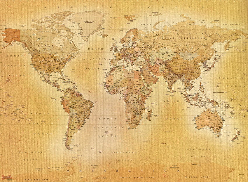 Alte Karte, Vintage Globus HD-Hintergrundbild