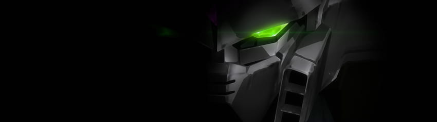 Gundam, Mecha, Sci Fi, Green Eye, Roboter, Maiden mit zwei Monitoren, 3840 x 1080 Gundam HD-Hintergrundbild